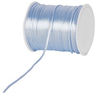 Satinkordel-Seidenkordel: 3mm Ø breit / 100m-Rolle, hellblau Satinkordel-Seidenkordel: 3mm Ø breit / 100m-Rolle, hellblau