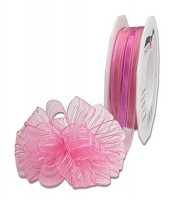 Ziehschleifenband VENEDIG: 25mm breit / 25m-Rolle, rosé. Ziehschleifenband VENEDIG: 25mm breit / 25m-Rolle, rosé.