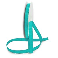 Taftband, türkis: 10mm breit / 50-Rolle, mit feiner Webkante Taftband, türkis: 10mm breit / 50-Rolle, mit feiner Webkante
