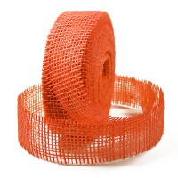 Juteband-Rupfenband, orange: 40mm breit / 20m-Rolle Juteband-Rupfenband, orange: 40mm breit / 20m-Rolle