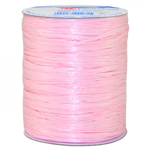 Raffia - RAYON, Bindebast: 5mm breit / 100m-Rolle, rosa