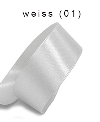 Satinband-SATINA 50m-Rollen: weiss (01)