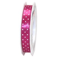 Pünktchenband, pink: 15mm breit / 20m-Rolle Pünktchenband, pink: 15mm breit / 20m-Rolle