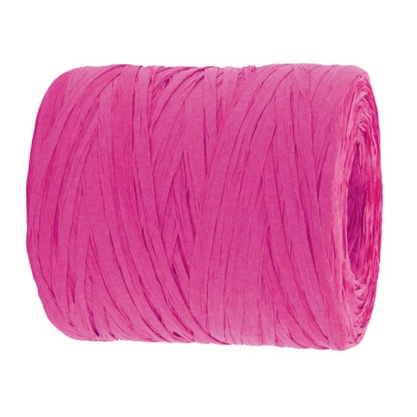 PAPER-RAFFIA-Bast, pink: 5mm breit / 200m-Rolle