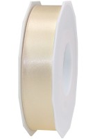 Satinband-PRÄSENT: 25mm breit / 25m-Rolle, creme. Satinband-PRÄSENT: 25mm breit / 25m-Rolle, creme.