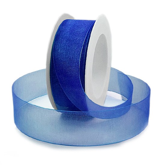 Organzaband: 38mm breit / 25m-Rolle, royalblau: 1250038128