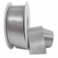 Satinband SINFINITY, silber-grau: 50mm breit / 25m-Rolle, mit feiner Webkante. Satinband SINFINITY, silber-grau: 50mm breit / 25m-Rolle, mit feiner Webkante.