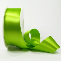 Satinband-SINFINITY, lindgrün: 38mm breit / 25m-Rolle, mit feiner Webkante Satinband-SINFINITY, lindgrün: 38mm breit / 25m-Rolle, mit feiner Webkante