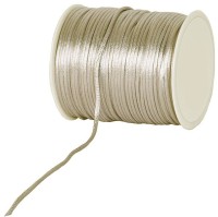 Satinkordel-Seidenkordel: 3mm Ø breit / 100m-Rolle, taupe Satinkordel-Seidenkordel: 3mm Ø breit / 100m-Rolle, taupe