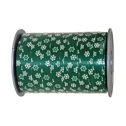 POLY-SCHNEE Ringelband: 10mm breit / 200m-Rolle, tannengrün