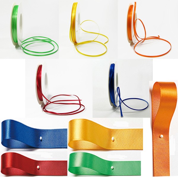 Satinband-Set Basic: 5 Farben je 5m-Länge