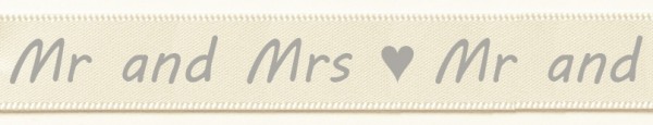 Mr and Mrs. creme: 15mm breit / 25m-Rolle