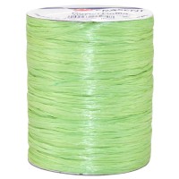 Raffia - RAYON, Bindebast: 10mm breit / 100m-Rolle, hellgrün Raffia - RAYON, Bindebast: 10mm breit / 100m-Rolle, hellgrün