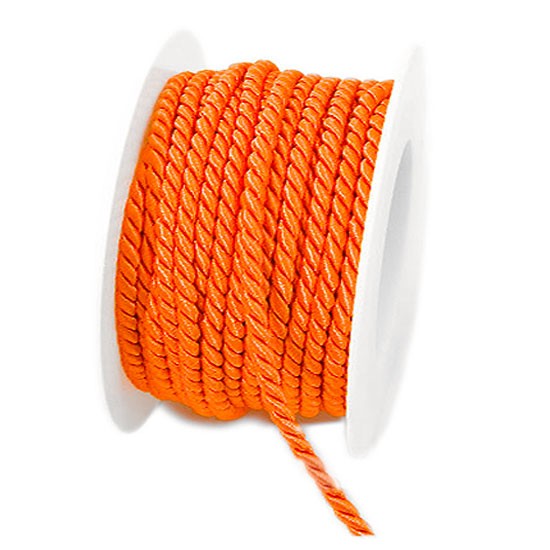 Kordel, 6mm breit / 25m-Rolle, orange