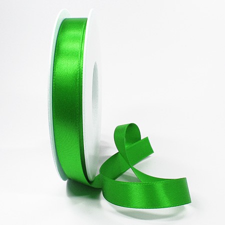 Satinband 15mm breit, 25m-Rolle: APFELGRÜN (114)