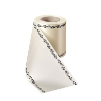 Kranzband SUPER-Satin-Natur-Efeurand, schwarz: 25m-Rolle Kranzband SUPER-Satin-Natur-Efeurand, schwarz: 25m-Rolle