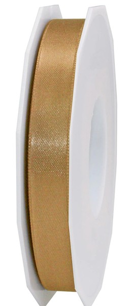 Satinband-PRÄMIUM, gold: 15mm breit / 25m-Rolle, mit feiner Webkante.