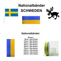 Nationalband SCHWEDEN: verschiedene Breiten Nationalband SCHWEDEN: verschiedene Breiten
