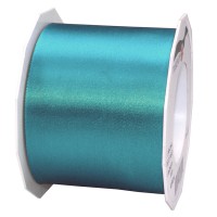 Satinband-ADRIA, Tischband: 72 mm breit / 25-Meter-Rolle, dunkeltürkis Satinband-ADRIA, Tischband: 72 mm breit / 25-Meter-Rolle, dunkeltürkis