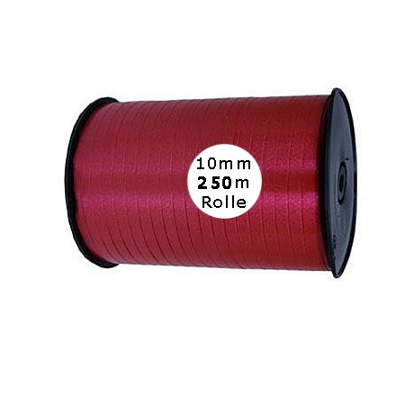 Ringelband: 10mm breit / 250m-Rolle, bordeaux