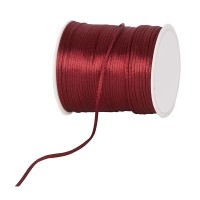 Satinkordel-Seidenkordel: 3mm Ø breit / 100m-Rolle, weinrot Satinkordel-Seidenkordel: 3mm Ø breit / 100m-Rolle, weinrot