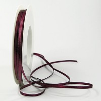 Satinband-SINFINITY, aubergine: 3mm breit / 50m-Rolle, mit feiner Webkante Satinband-SINFINITY, aubergine: 3mm breit / 50m-Rolle, mit feiner Webkante