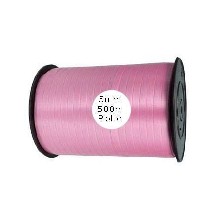Ringelband: 5mm breit / 500m-Rolle, rosa