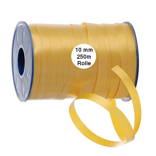 Ringelband: 10mm breit / 250m-Rolle, gold