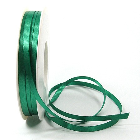 Satinband SINFINITY, petrol: 6mm breit / 50m-Rolle, mit feiner Webkante.