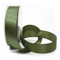 Satinband SINFINITY, olivgrün: 25mm breit / 25m-Rolle, mit feiner Webkante. Satinband SINFINITY, olivgrün: 25mm breit / 25m-Rolle, mit feiner Webkante.