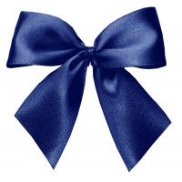 Fertigschleifen aus doppelseitigem Satinband, marineblau mit 2 Flügeln: 25 Stück in Klarsicht-Box. Maße: von Flügel zu Flügel: ca. 10 cm Fertigschleifen aus doppelseitigem Satinband, marineblau mit 2 Flügeln: 25 Stück in Klarsicht-Box. Maße: von Flügel zu Flügel: ca. 10 cm