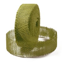Juteband-Rupfenband: 40mm breit / 20m-Rollen, olivgrün Juteband-Rupfenband: 40mm breit / 20m-Rollen, olivgrün