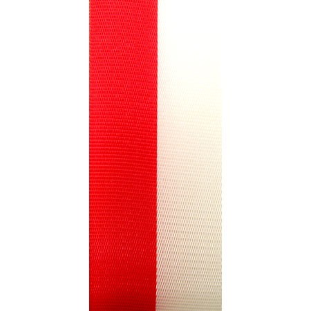 ROT-WEISS Vereinsband: 15mm breit / 25m-Rolle