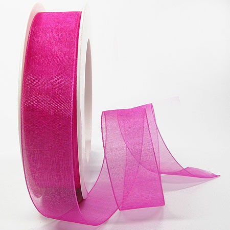 Organzaband: 25mm breit / 25m-Rolle, pink: 1250025121