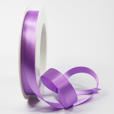 Satinband-SINFINITY, lavendel: 15mm breit / 25m-Rolle, mit feiner Webkante