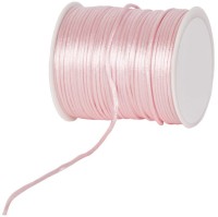 Satinkordel-Seidenkordel: 3mm Ø breit / 100m-Rolle, hellrosa Satinkordel-Seidenkordel: 3mm Ø breit / 100m-Rolle, hellrosa
