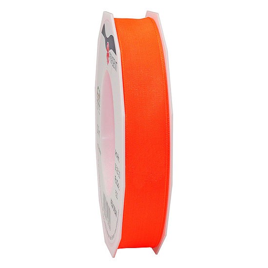 DREAM-Drahtkantenband: 15mm breit / 20m-Rolle, Neon-orange